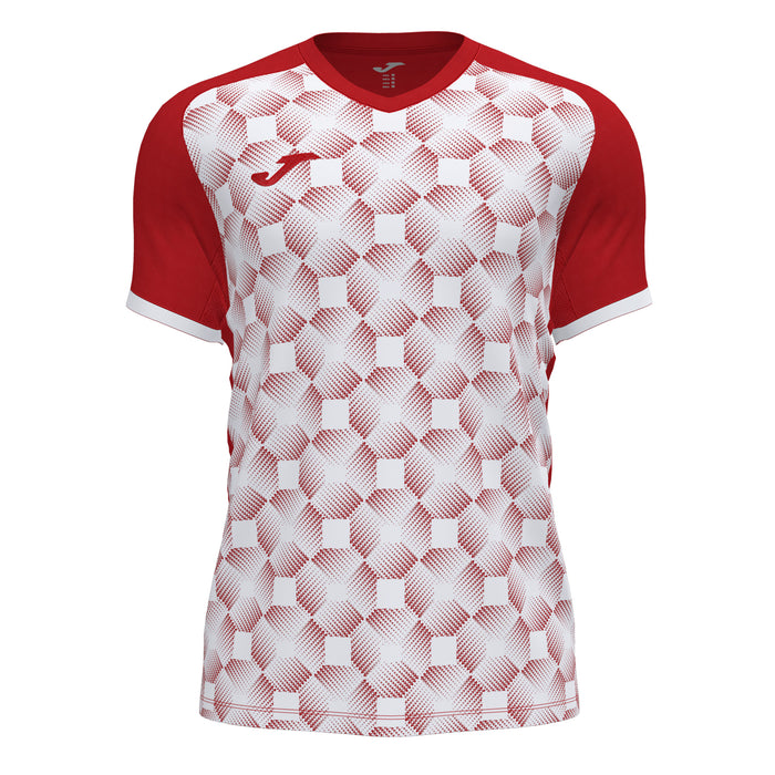 Joma Supernova III Short Sleeve Shirt in Red/White