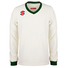 Gray Nicolls Pro Performance Cricket Sweater in ivory/green