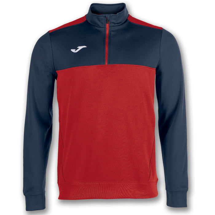 Joma Winner 1/4 Zip Sweatshirt in Red/Dark Navy