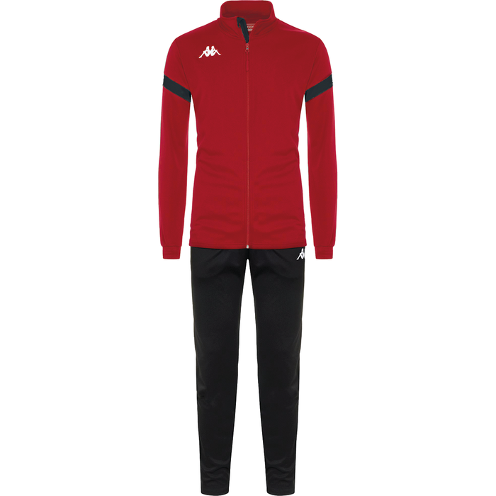 Kappa Slim Tracksuit Bottom Co-ord With Logo Taping in Red