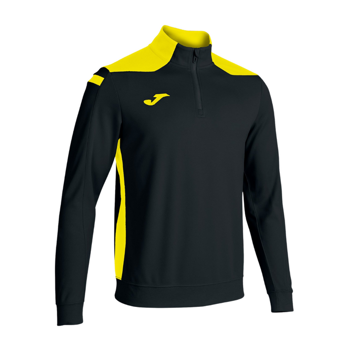 Joma Championship VI 1/4 Zip Sweatshirt in Black/Yellow