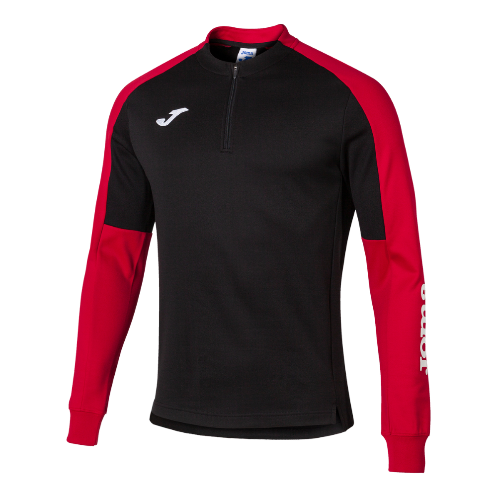 Joma Eco Championship 1/4 Zip Sweatshirt in black/red