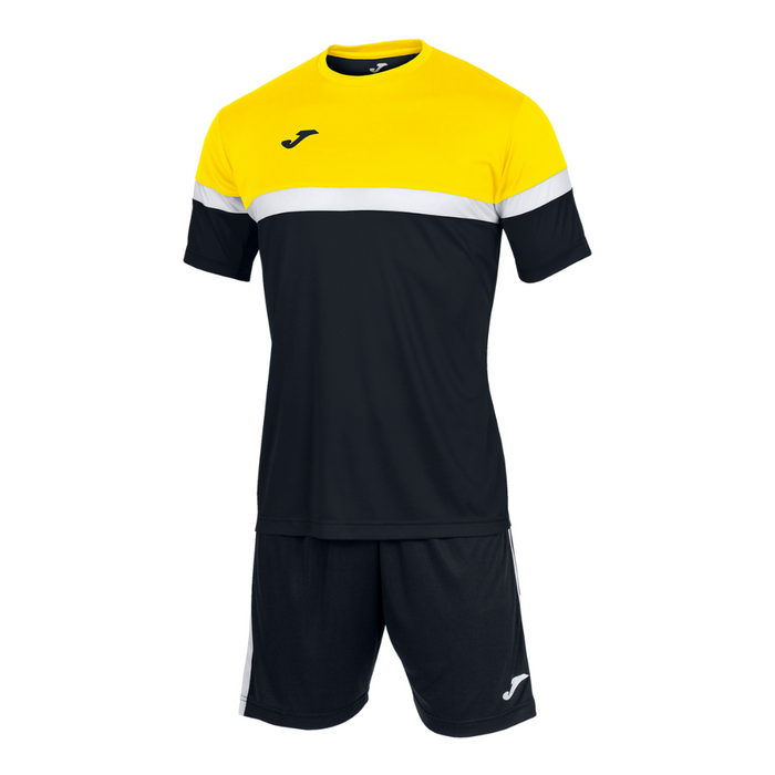 Joma Danubio Short Sleeve Set in Black/Yellow