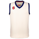 Gray Nicolls Pro Performance Cricket Slipover in ivory/navy