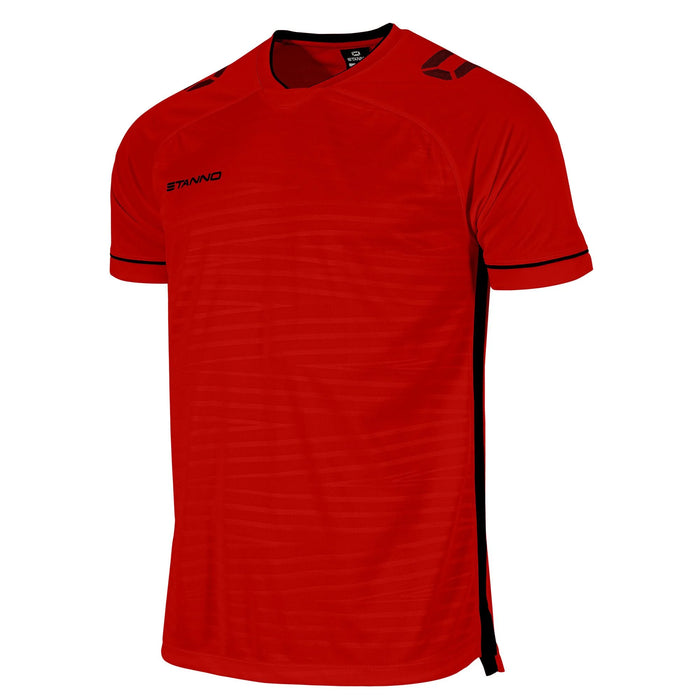 Stanno Dash Short Sleeve Shirt in Red/Black