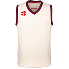 Gray Nicolls Pro Performance Cricket Slipover in ivory/maroon