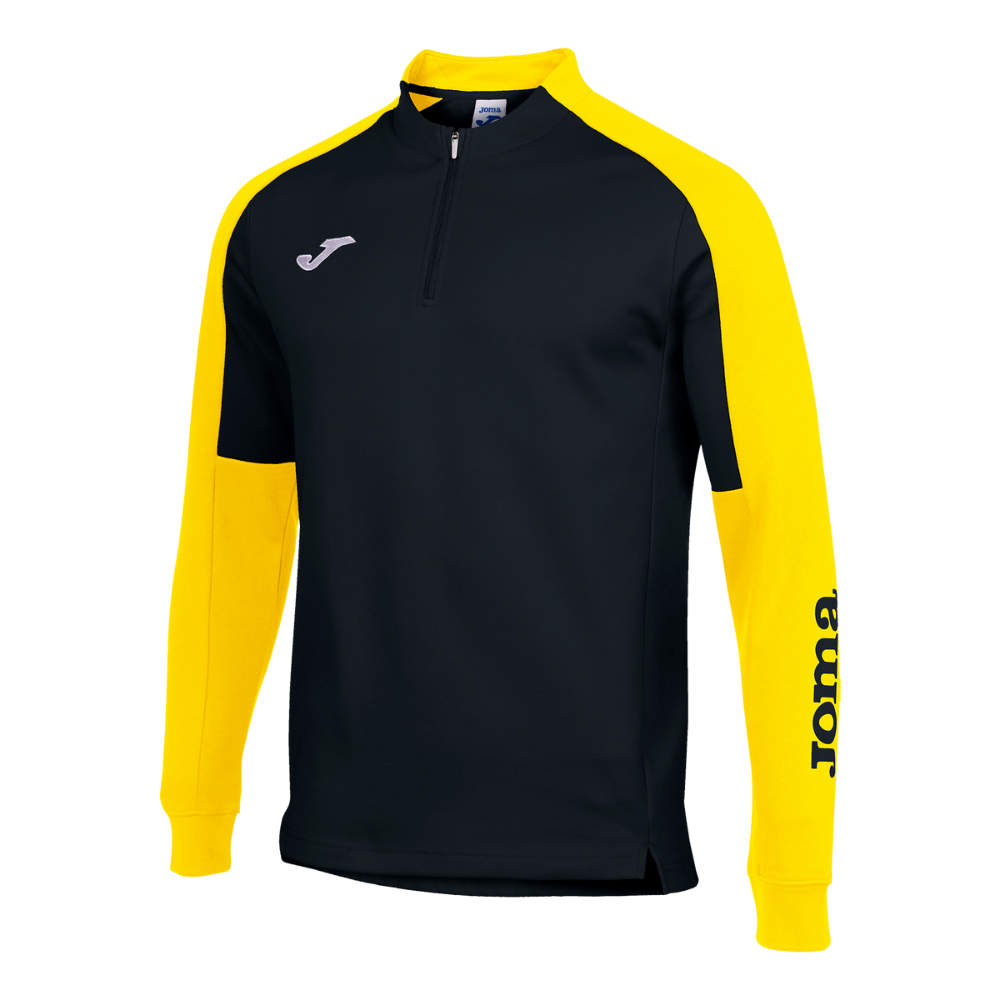 Joma Eco Championship 1/4 Zip Sweatshirt in black/yellow