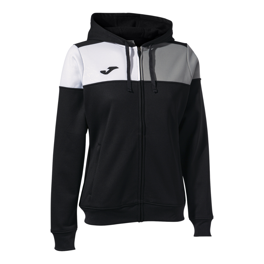 Joma Hooded Jacket Women's in Black/Grey/White