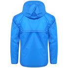 back of Puma Liga Training Rain Jacket Core in electric blue lemonade