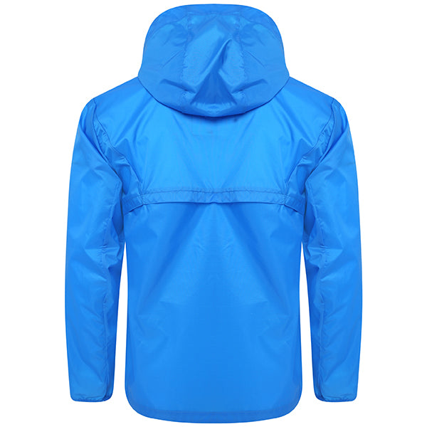 back of Puma Liga Training Rain Jacket Core in electric blue lemonade
