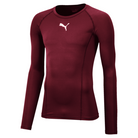 Puma Liga Long Sleeve Baselayer in cordovan