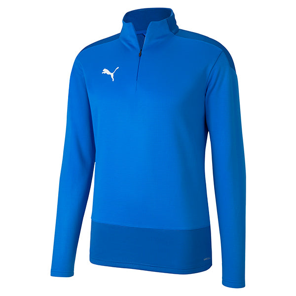 Puma Goal Training 1/4 Zip Top in Electric Blue Lemonade/Team Power Blue