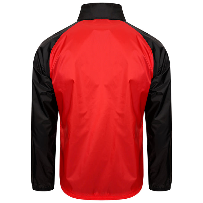back of Puma Team Liga 25 Training All Weather Jacket in red