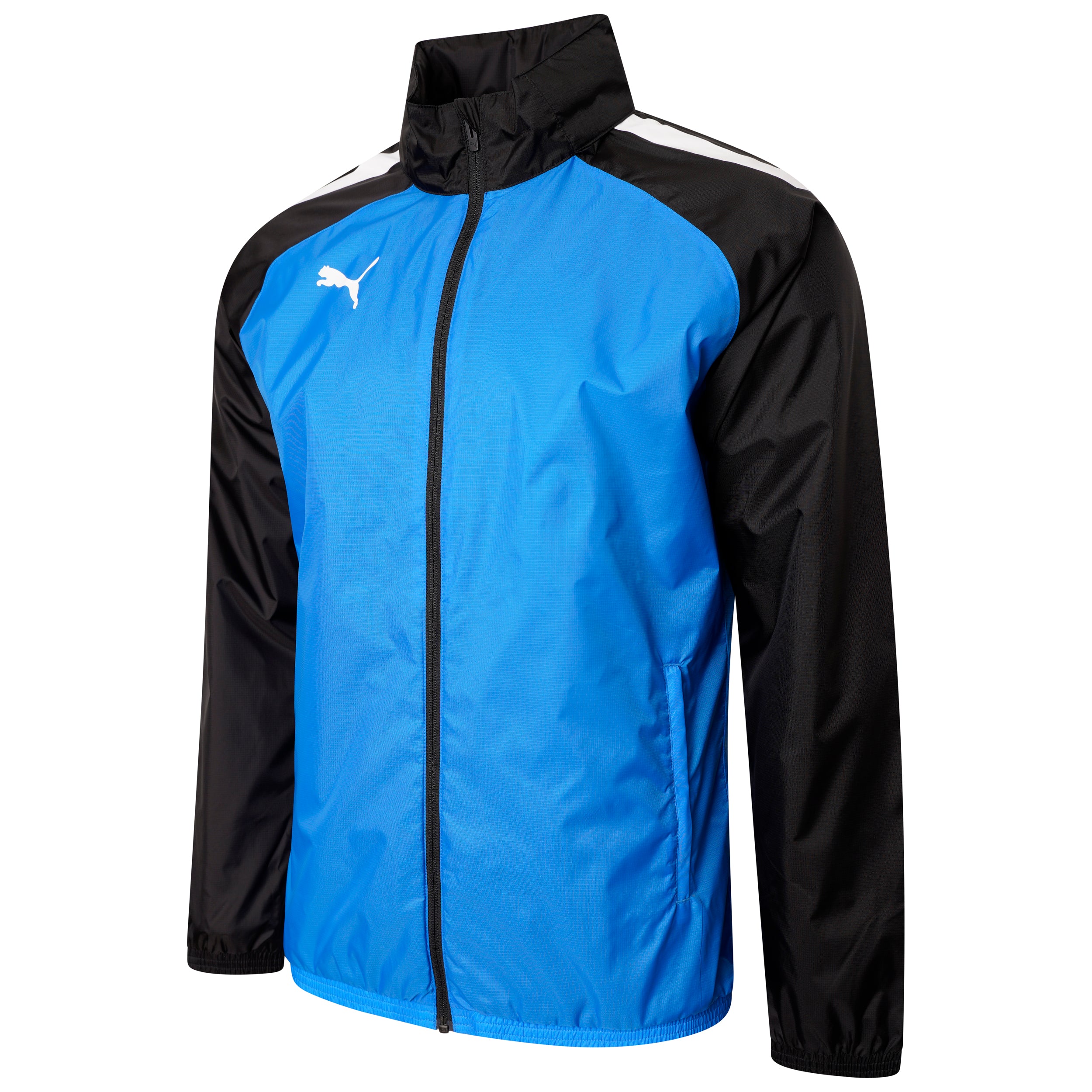 Puma Team Liga 25 Training All Weather Jacket in electric blue lemonade