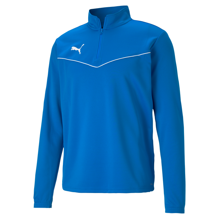 Puma Team Rise 1/4 Zip Top in ELECTRIC BLUE LEMONADE