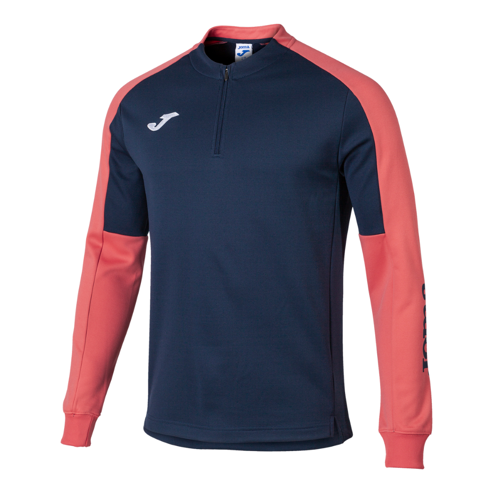 Joma Eco Championship 1/4 Zip Sweatshirt in navy/fluor orange