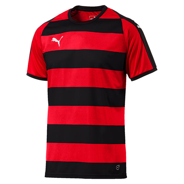 Puma Liga Shirt Hooped in red and black