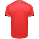 back of Puma Liga Shirt Hooped in red and black