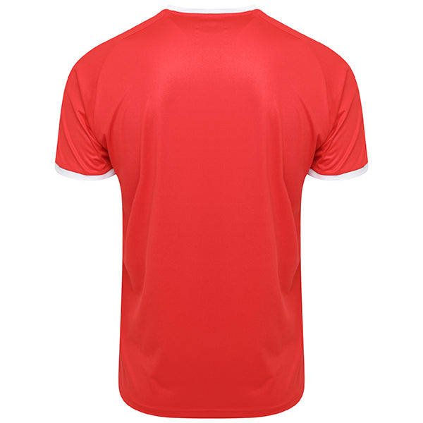 back of Puma Liga Shirt Striped in red and white