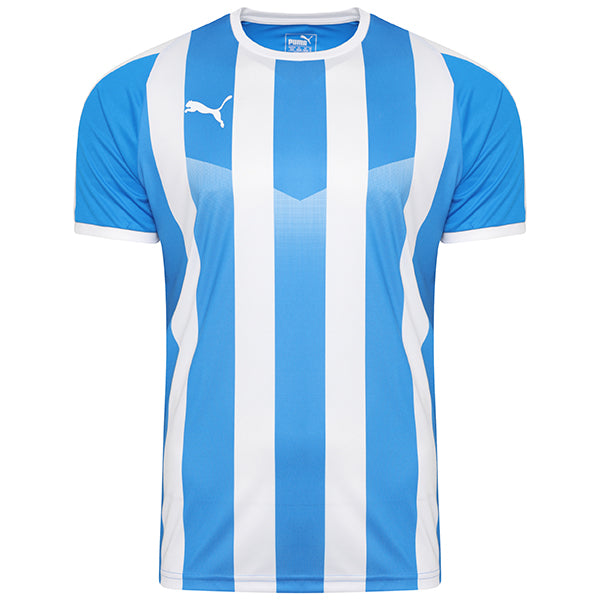 Puma Liga Shirt Striped in electric blue lemonade and white