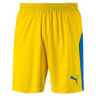 Puma Liga Football Shorts in Cyber Yellow and Electric Blue Lemonade