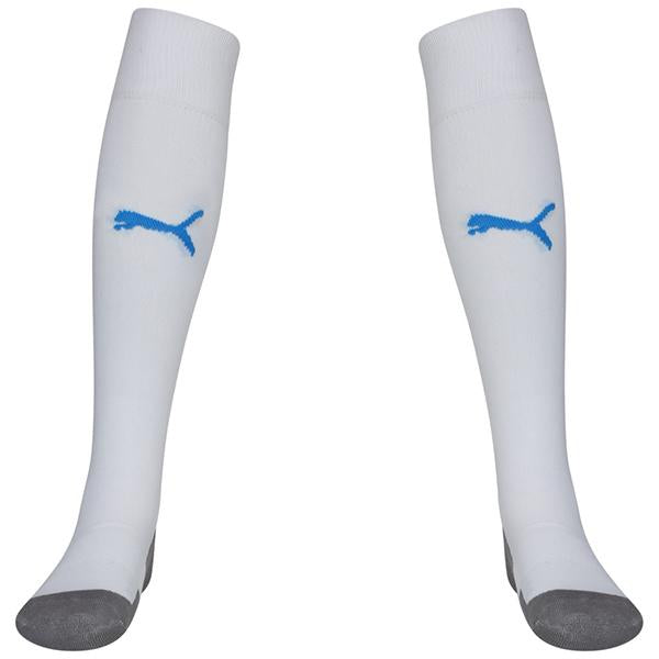 Puma Liga Socks Core in White/Electric Blue Lemonade