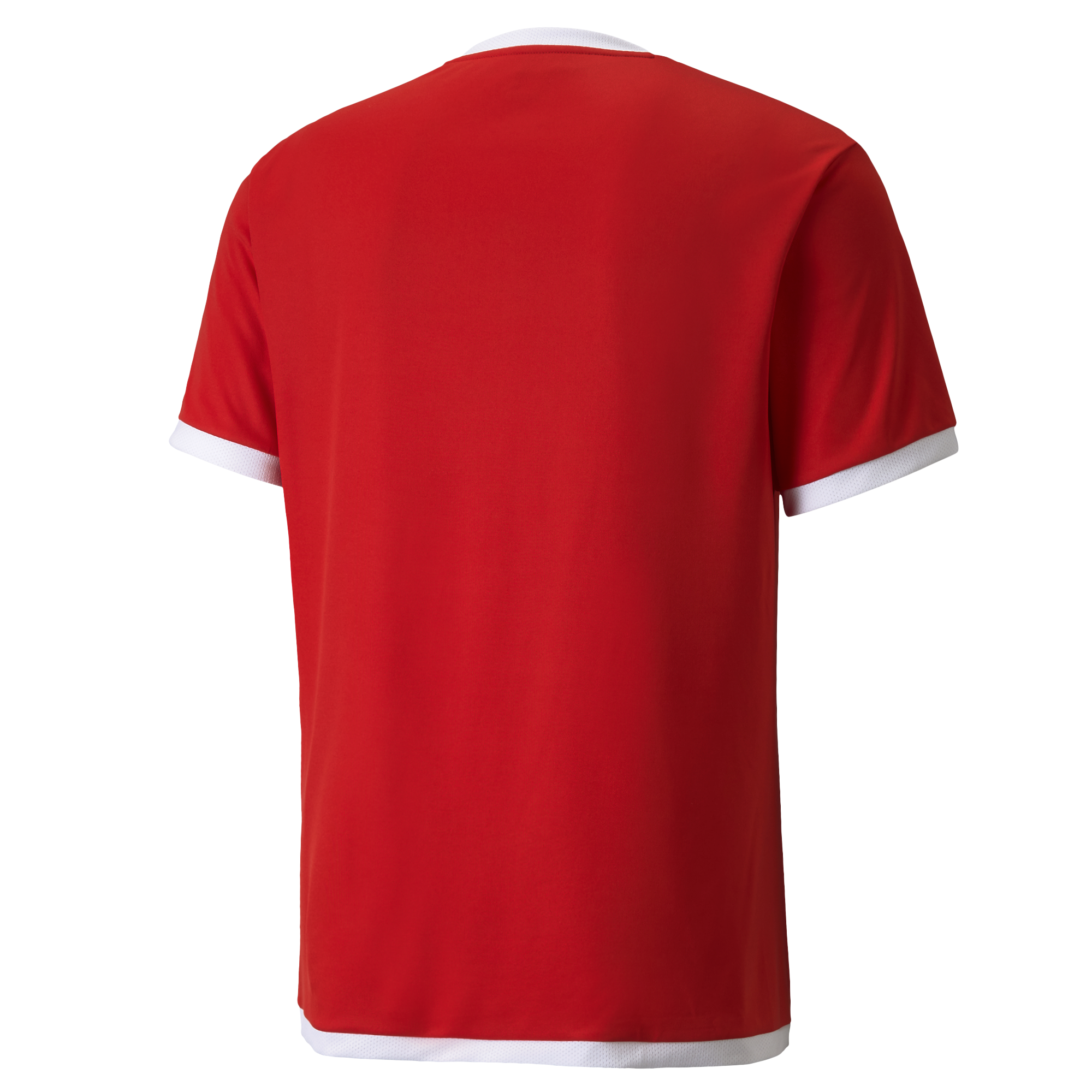 back of Puma Team Liga 25 Short Sleeve Shirt in red