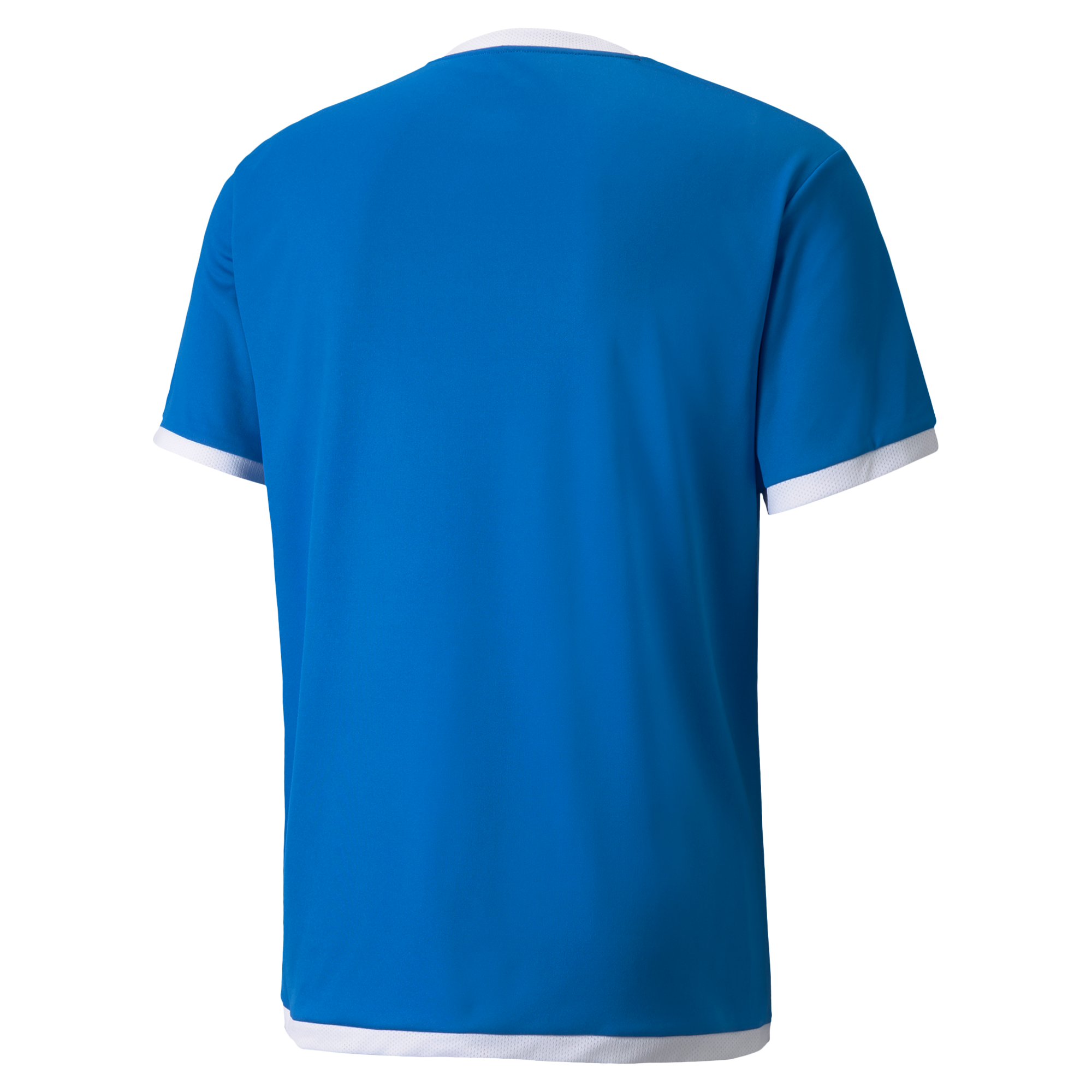 back of Puma Team Liga 25 Short Sleeve Shirt in electric blue lemonade