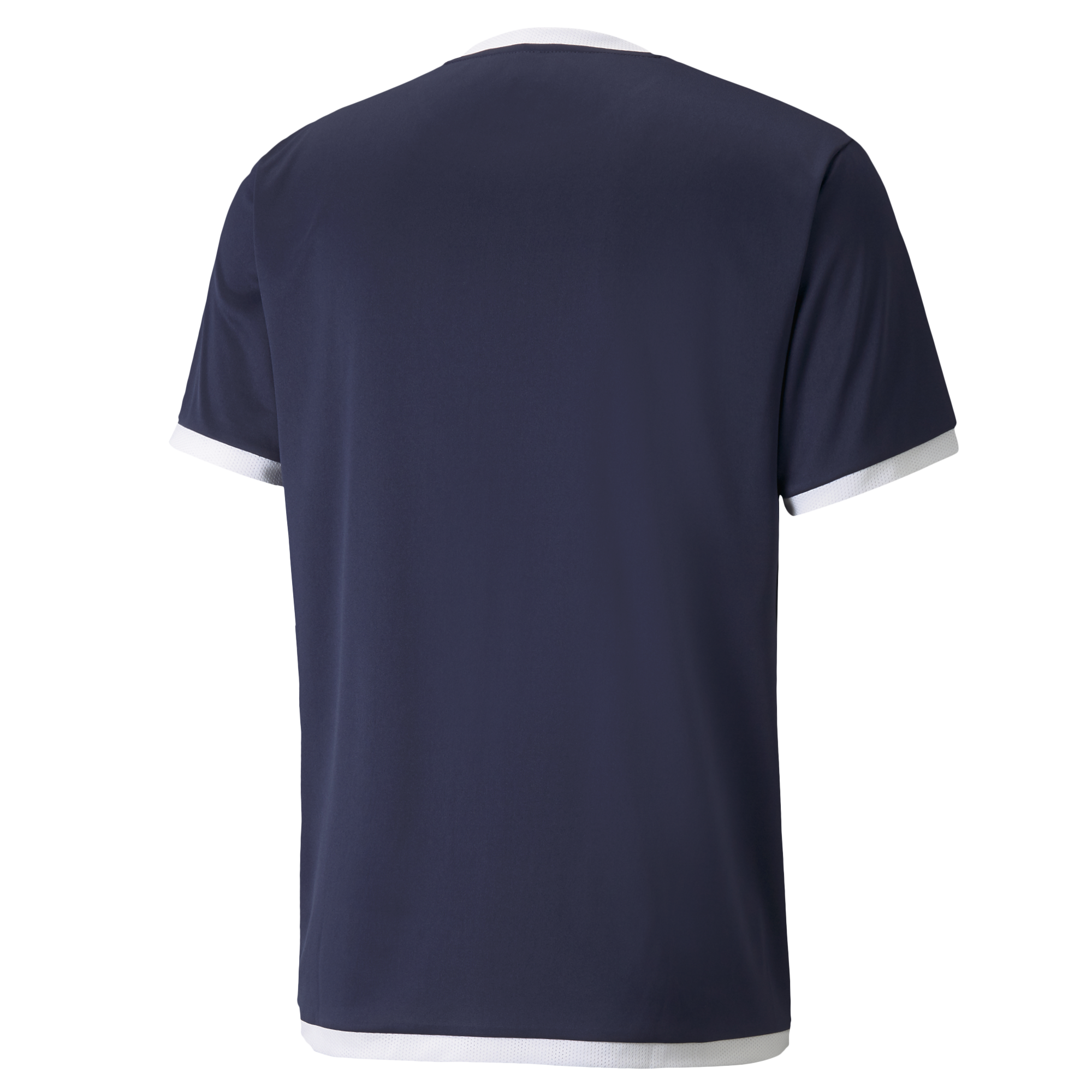 back of Puma Team Liga 25 Short Sleeve Shirt in peacoat