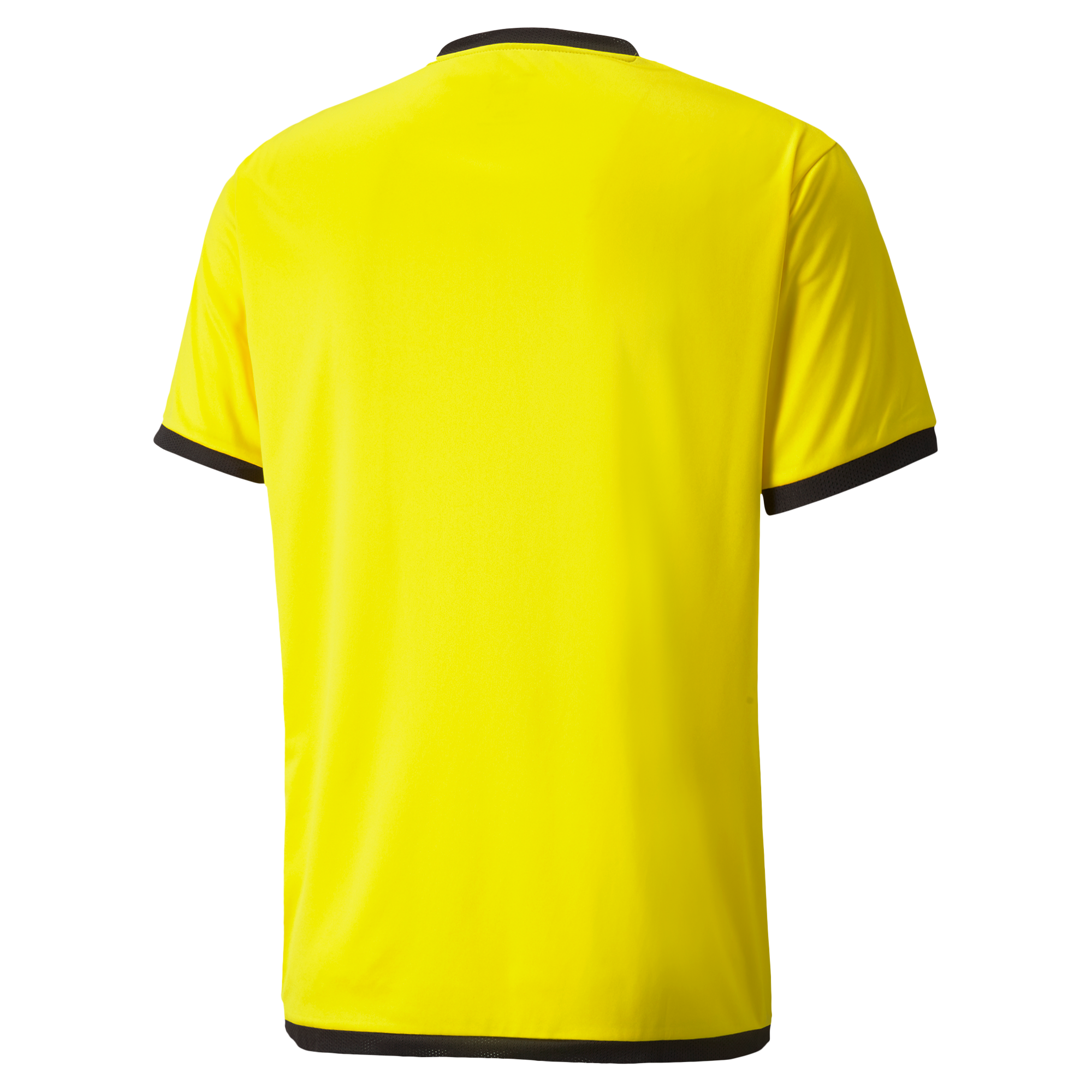 back of Puma Team Liga 25 Short Sleeve Shirt in cyber yellow