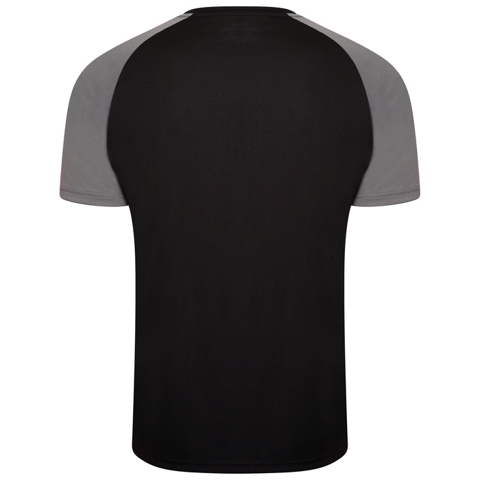 back of Puma Team Liga Pacer Short Sleeve Shirt in black