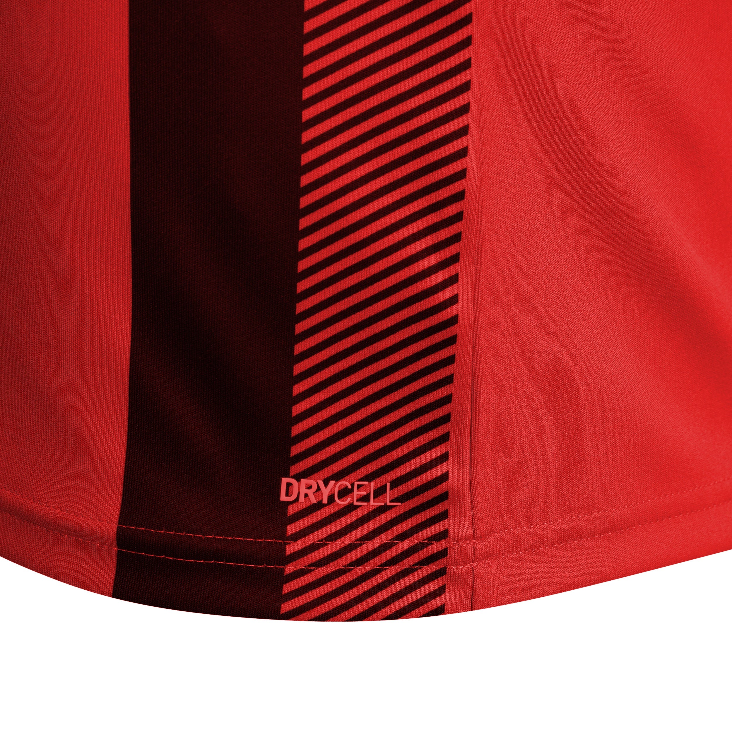 Puma Team Liga Striped Short Sleeve Shirt in red and black