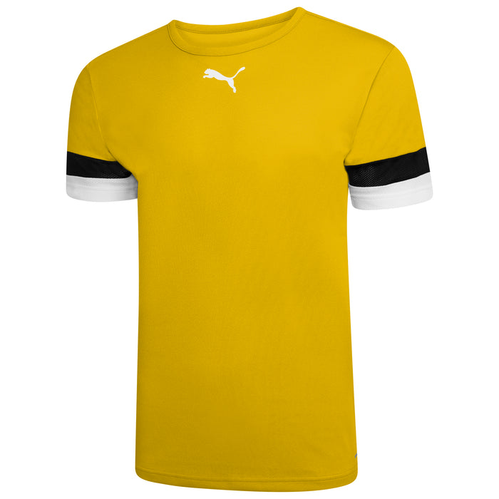 Puma Team Rise Short Sleeve Shirt in Cyber Yellow/Black/White