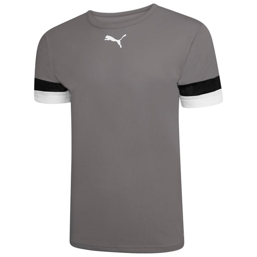 Puma Team Rise Short Sleeve Shirt in Smoked Pearl/Black/White