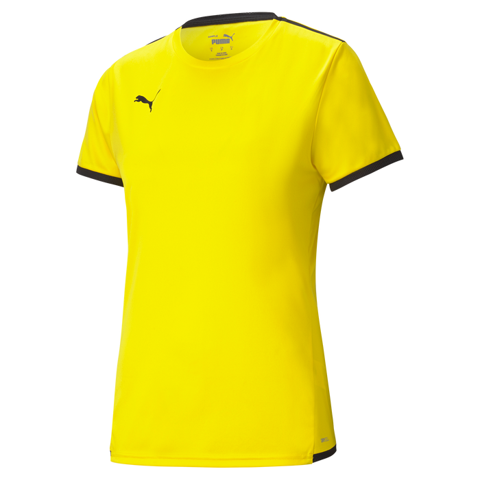 Puma Team Liga 25 Short Sleeve Shirt Womens in cyber yellow