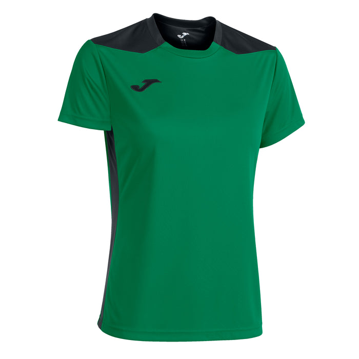 Joma Championship VI Short Sleeve Shirt Women's in Green/Black