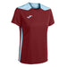 Joma Championship VI Short Sleeve Shirt Women's in Burgundy/Light Blue
