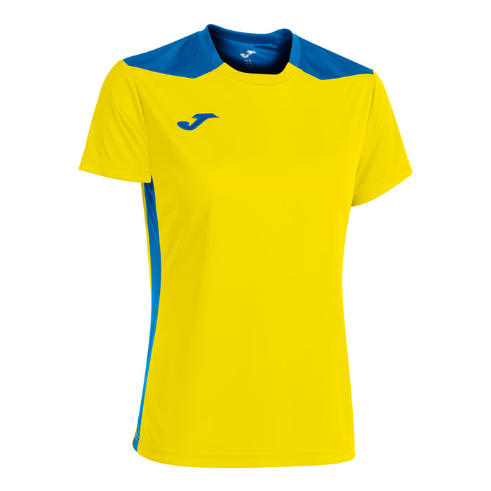 Joma Championship VI Short Sleeve Shirt Women's in Yellow/Royal