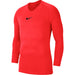 Nike Park First Layer Shirt Long Sleeve in Bright Crimson/Black