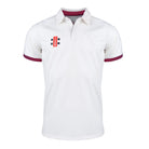 Gray Nicolls Pro Performance V2 Short Sleeve Cricket Shirt in ivory/maroon