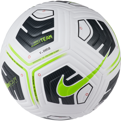 Nike Academy IMS Ball in White/Black/Volt