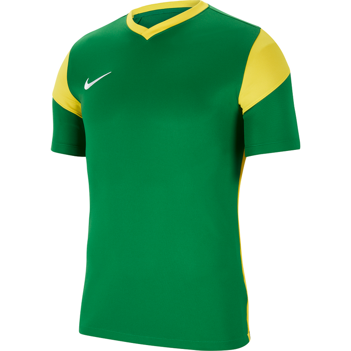 Nike Park Derby III Shirt Short Sleeve in Pine Green/Tour Yellow/Tour Yellow/White