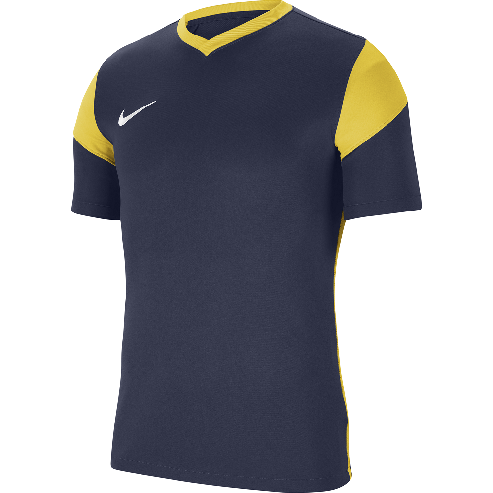Nike Park Derby III Shirt Short Sleeve in Midnight Navy/Tour Yellow