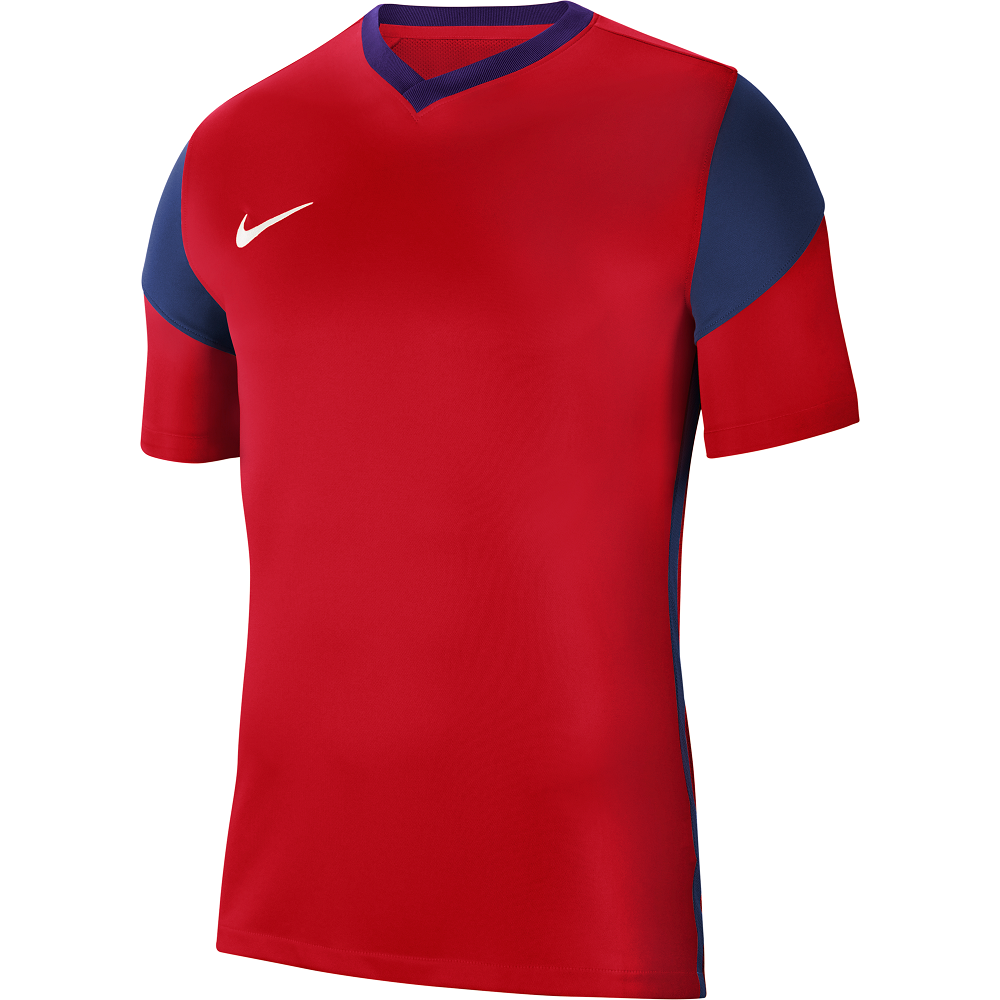 Nike Park Derby III Shirt Short Sleeve in University Red/Midnight Navy/White
