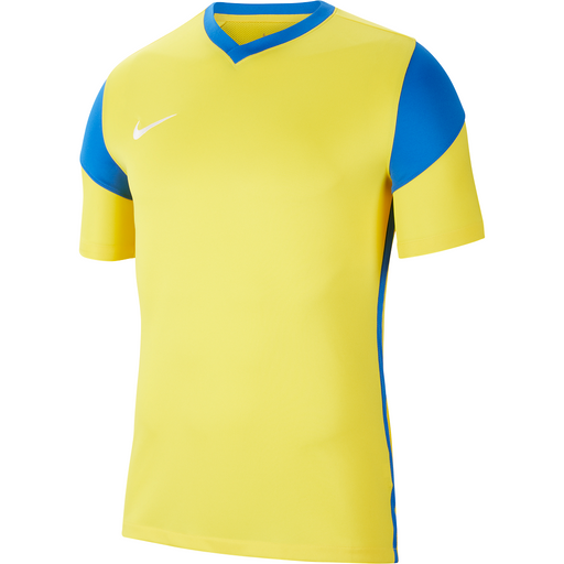 Nike Park Derby III Shirt Short Sleeve in Tour Yellow/Royal Blue/Royal Blue/White