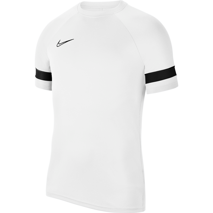 Nike Academy 21 Top Short Sleeve in White/Black/Black/Black