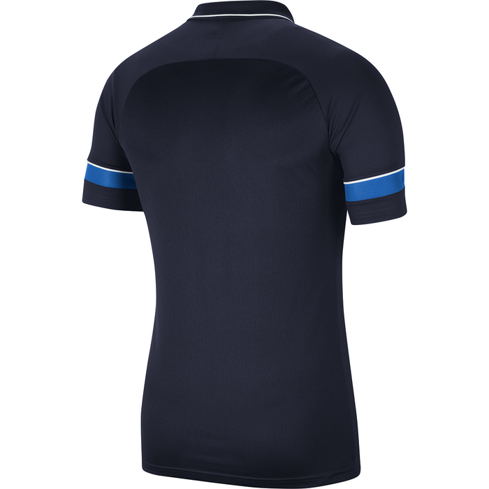 Nike Academy 21 Polo Short Sleeve Obsidian/Royal Blue Back