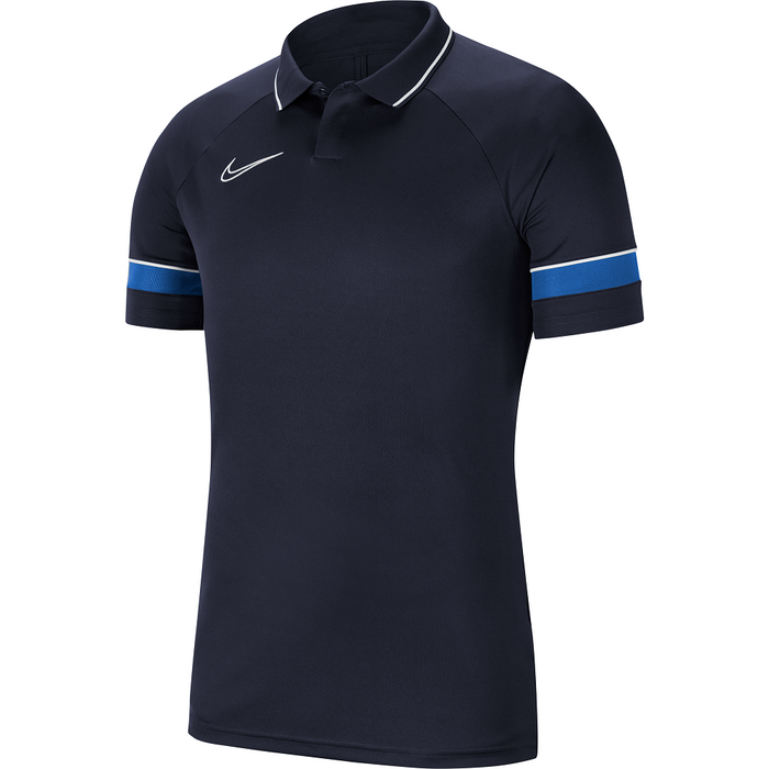 Nike Academy 21 Polo Short Sleeve Obsidian/White/Royal Blue/White
