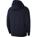 back of Nike Park 20 Full Zip Hoodie in obsidian