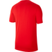 Back of Nike Dri FIT Team Club 20 Logo Tee in University Red/White